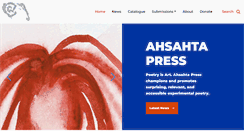 Desktop Screenshot of ahsahtapress.org