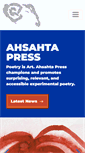 Mobile Screenshot of ahsahtapress.org